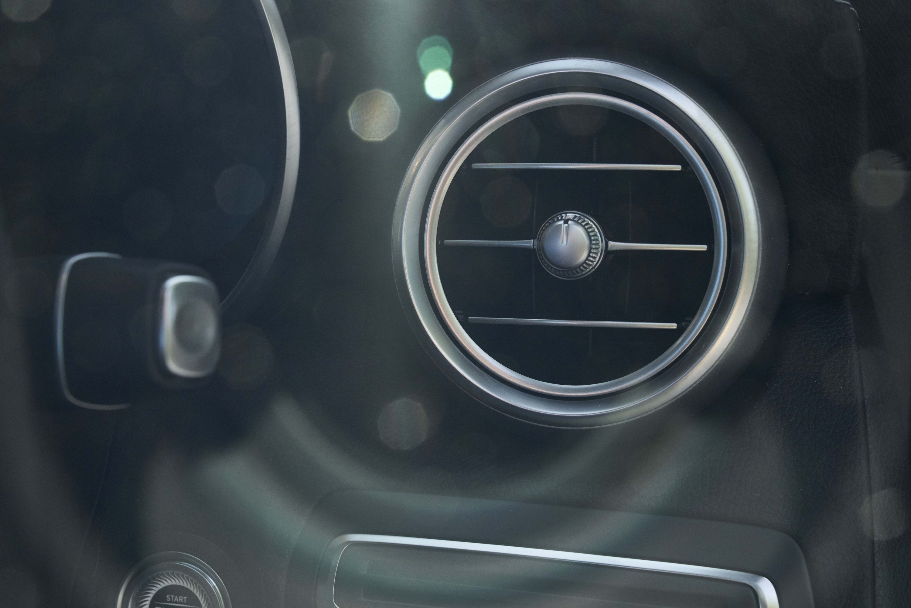 Close up of Air vents inside the Mercedes-Benz C-Class
